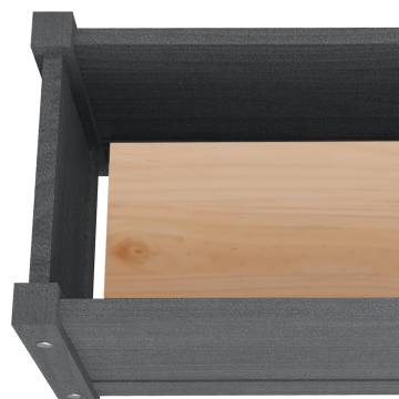 Garden Planter Grey 60x31x31 cm - Solid Pinewood | HipoMarket