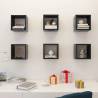 Wall Cube Shelves Set of 6 - Stylish Grey Storage Solution