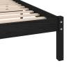 Black Solid Wood Pine Bed Frame 100x200 cm - Modern Design