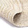 Handmade Jute Rug - White & Natural 120 cm | Hipo Market