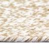 Handmade Jute Rug - White & Natural 120 cm | Hipo Market