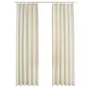 Elegant Velvet Blackout Curtains 2 pcs - Cream 140x245 cm