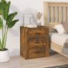 Bedside Cabinet Smoked Oak 50x36x60 cm Engineered Wood Colour smoked oak Quantity in Package 1 