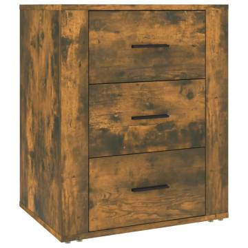 Trendy Smoked Oak Bedside Cabinet - 50x36x60 cm | HipoMarket