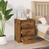 Trendy Smoked Oak Bedside Cabinet - 50x36x60 cm | HipoMarket