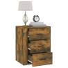 Trendy Smoked Oak Bedside Cabinet - 50x36x60 cm | HipoMarket