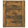 Trendy Smoked Oak Bedside Cabinet - 50x36x60 cm | HipoMarket