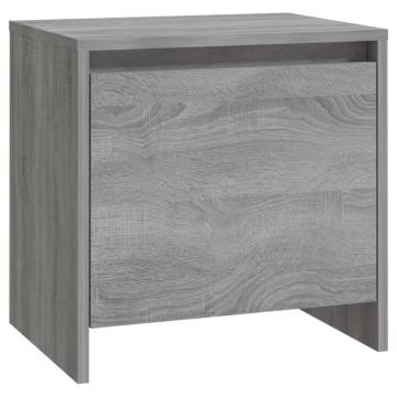 Elegant Grey Sonoma Bedside Cabinet - 45x34x44.5 cm