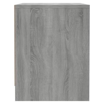 Elegant Grey Sonoma Bedside Cabinet - 45x34x44.5 cm