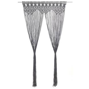 Macrame Curtain Anthracite 140x240 cm - Stylish Home Decor