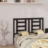 Stylish Black Bed Headboard - Solid Pine Wood - 126x4x100 cm