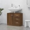 Sink Cabinet Brown Oak 63x30x54 cm Engineered Wood Colour brown oak Number of 1 Number of Pieces 