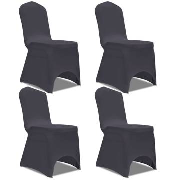 Stretch Chair Cover 4 pcs - Anthracite | Hipomarket