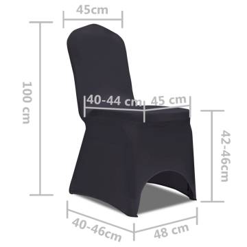 Stretch Chair Cover 4 pcs - Anthracite | Hipomarket