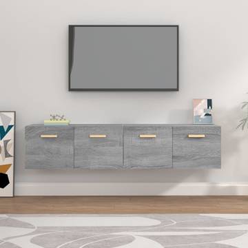 Grey Sonoma Wall Cabinets - 2 pcs Engineered Wood | HipoMarket