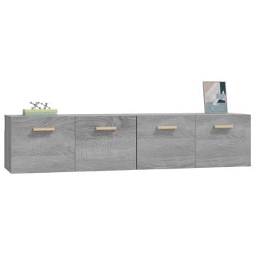 Grey Sonoma Wall Cabinets - 2 pcs Engineered Wood | HipoMarket