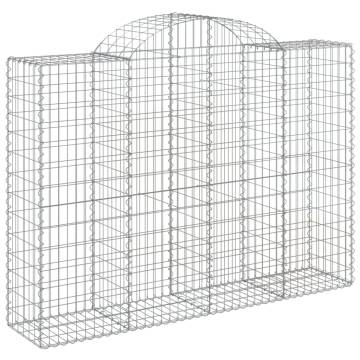 Arched Gabion Baskets - 40 pcs Galvanised Iron 200x50cm