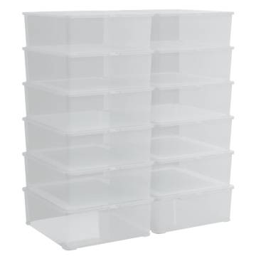 12 Pcs Stackable Plastic Storage Boxes - 5L | HipoMarket