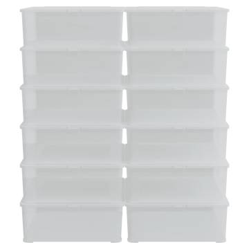 12 Pcs Stackable Plastic Storage Boxes - 5L | HipoMarket