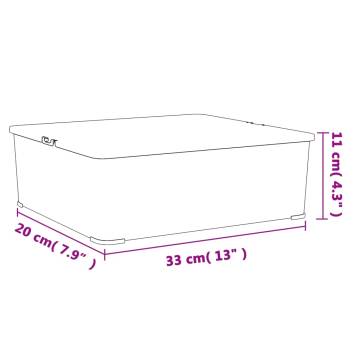 12 Pcs Stackable Plastic Storage Boxes - 5L | HipoMarket