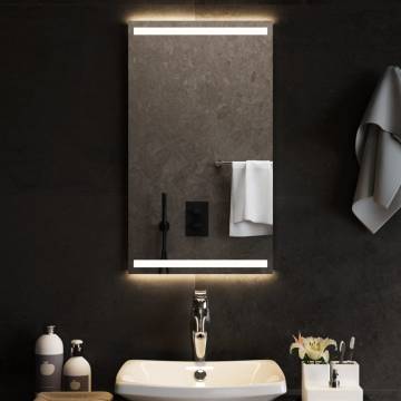 Stylish LED Bathroom Mirror 40x70 cm - Waterproof & USB