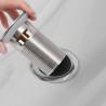 Push Drain with Overflow Function - Silver 6.4x6.4x9.1 cm