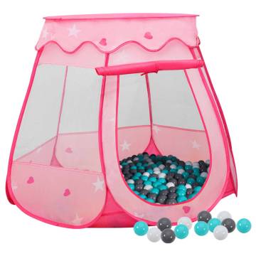 Children Play Tent with 250 Balls - Pink 102x102x82 cm