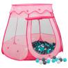 Children Play Tent with 250 Balls Pink 102x102x82 cm Colour multicolour 1 Quantity in Package 1 