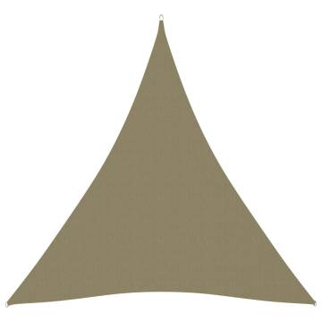 Beige Triangular Sunshade Sail 3x4x4m - Outdoor Protection