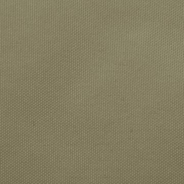 Beige Triangular Sunshade Sail | 4x4m Oxford Fabric