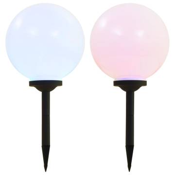 Outdoor Solar Lamps (2 pcs) - RGB LED Spherical 30 cm