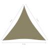 Beige Triangular Sunshade Sail | 4x4m Oxford Fabric