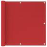 Red Balcony Screen 90x500 cm - HDPE Privacy Solution