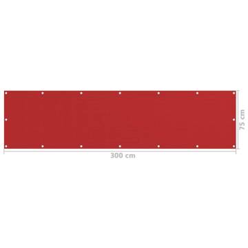 Red HDPE Balcony Screen 75x300 cm | Privacy & Shade