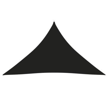 Black Triangular Sunshade Sail 3.5x3.5x4.9 m - Oxford Fabric