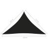 Black Triangular Sunshade Sail 3.5x3.5x4.9 m - Oxford Fabric