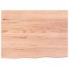 Light Brown Solid Wood Bathroom Countertop 80x60 cm | HipoMarket