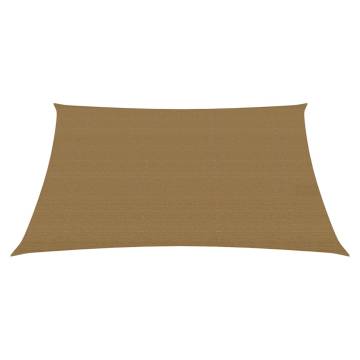 Sunshade Sail 160 g/m² Taupe 3/4x2 m HDPE - Hipomarket