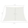 HDPE Sunshade Sail 4/5x3 m - White | 90% UV Protection