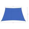 Blue HDPE Sunshade Sail 3/4x2 m - Ultimate Sun Protection