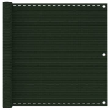 Dark Green Balcony Screen 90x300 cm - HDPE Privacy Shield