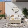 Stylish Outdoor Rug Brown & White 80x150 cm - Reversible Design