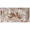 Stylish Outdoor Rug Brown & White 80x150 cm - Reversible Design