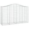 Arched Gabion Basket 200x50x120/140 cm - Galvanised Iron