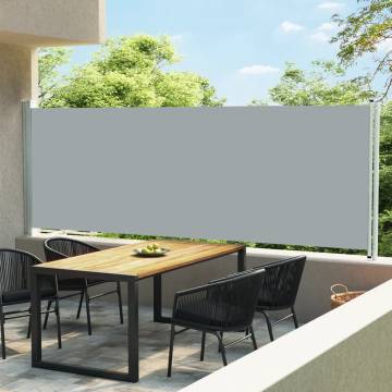 Patio Retractable Side Awning 600x160 cm - Grey