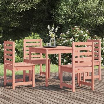 5 Piece Garden Dining Set - Solid Douglas Wood | HipoMarket