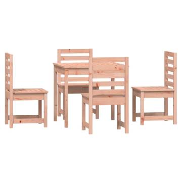 5 Piece Garden Dining Set - Solid Douglas Wood | HipoMarket