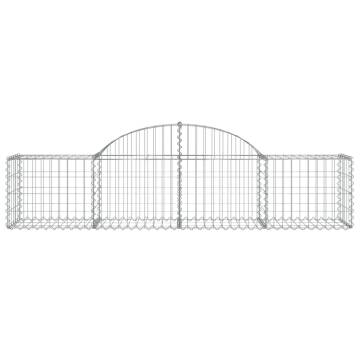 Arched Gabion Baskets 3 pcs - Durable Garden Barriers