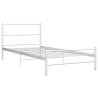 White Metal Bed Frame 90x200 cm - Stylish & Robust Design