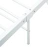 White Metal Bed Frame 90x200 cm - Stylish & Robust Design